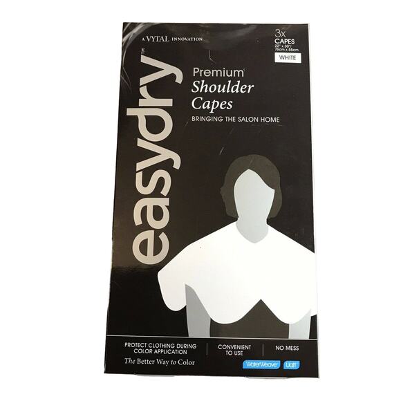 Easy Dry Shoulder Capes 3 Capes Salon Easydry In-Home Hair Cut Coloring NEW! - Picture 1 of 6